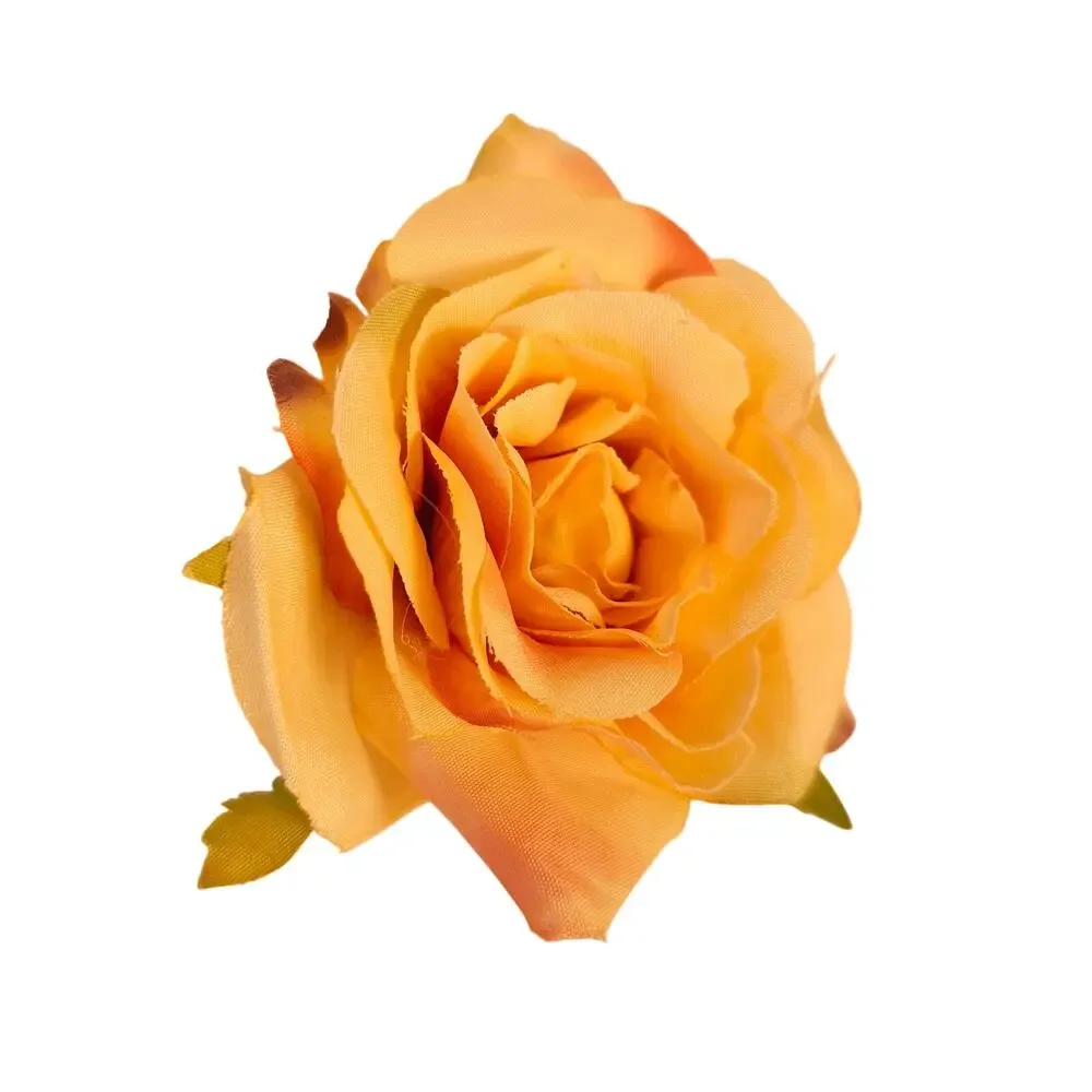 60 Peach Silk Rose Heads 3